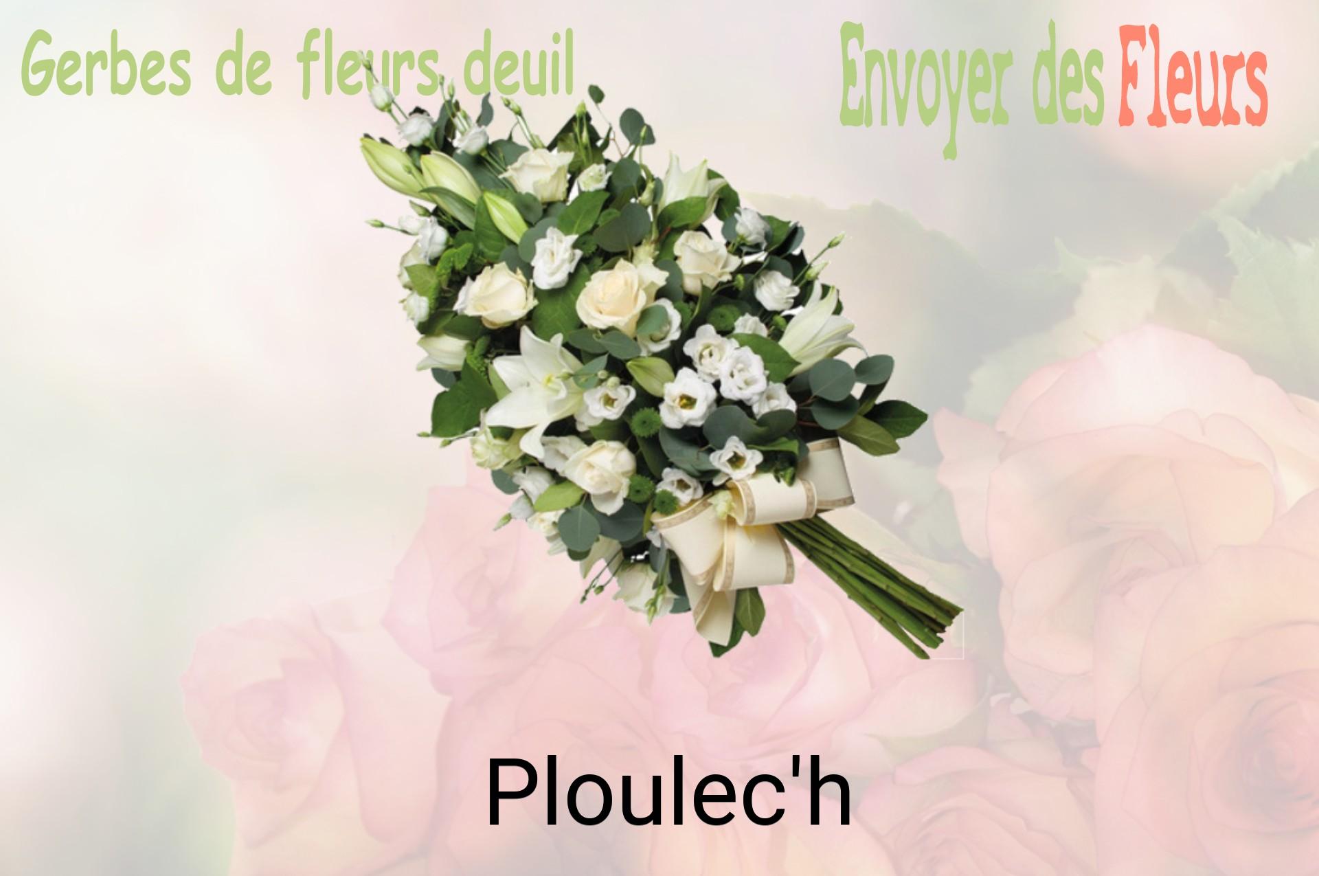 Gerbe de fleurs de deuil livrée à Ploulec'h